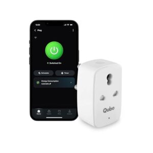 Qubo Smart Wi-Fi Plug with Energy Monitoring & Voice Assistant Support