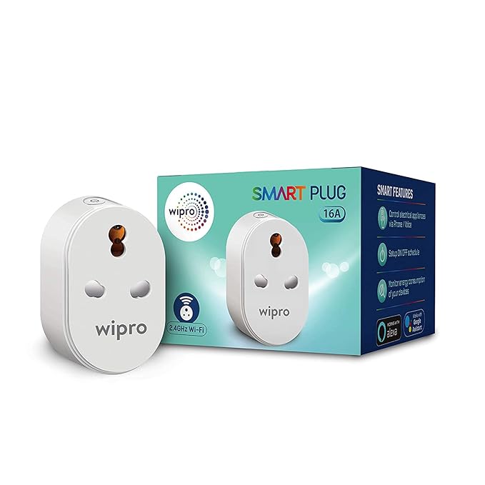 Wipro 16A Smart Wi-Fi Plug with Alexa & Google Assistant Support