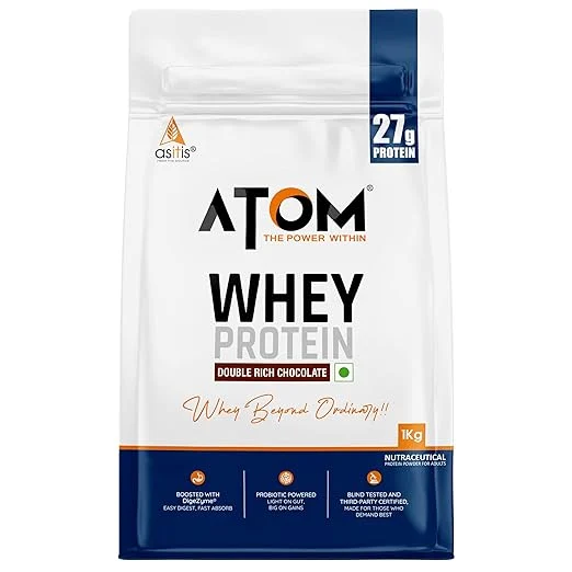 AS-IT-IS Nutrition ATOM Whey Protein 1kg Isolate & Concentrate Double Rich Chocolate